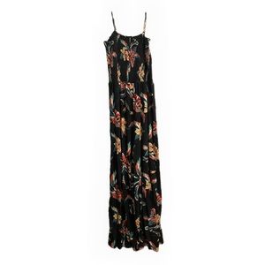 Tropical Floral Print Jumpsuit Size M